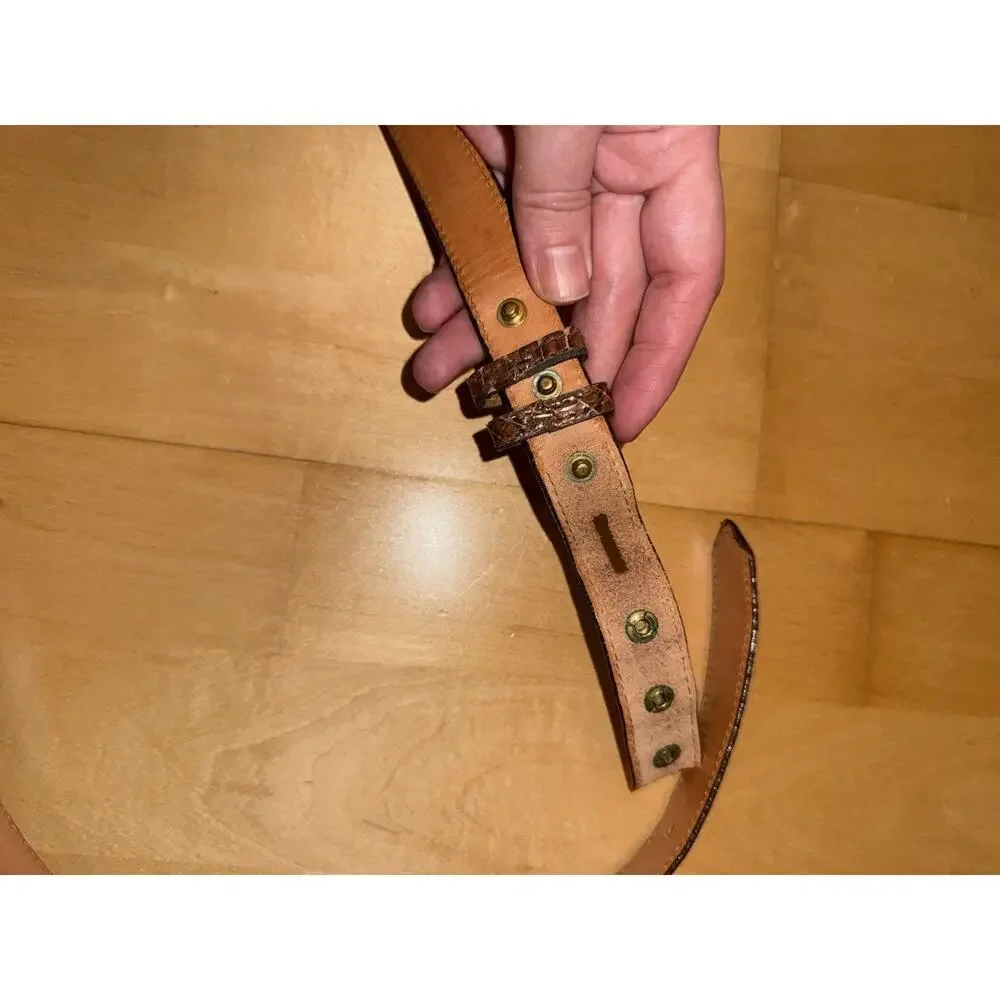 VTG Genuine Snakeskin Brown Belt ONLY (Needs Buckle) L